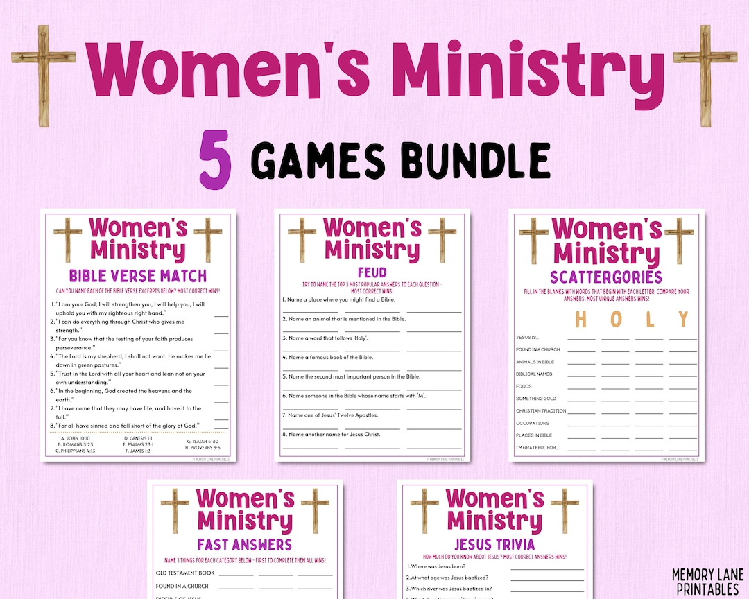 Women&amp;#039;S Ministry Games Bundle | Bible Games | Church Games within Free Printable Games For Women&amp;#039;S Ministry