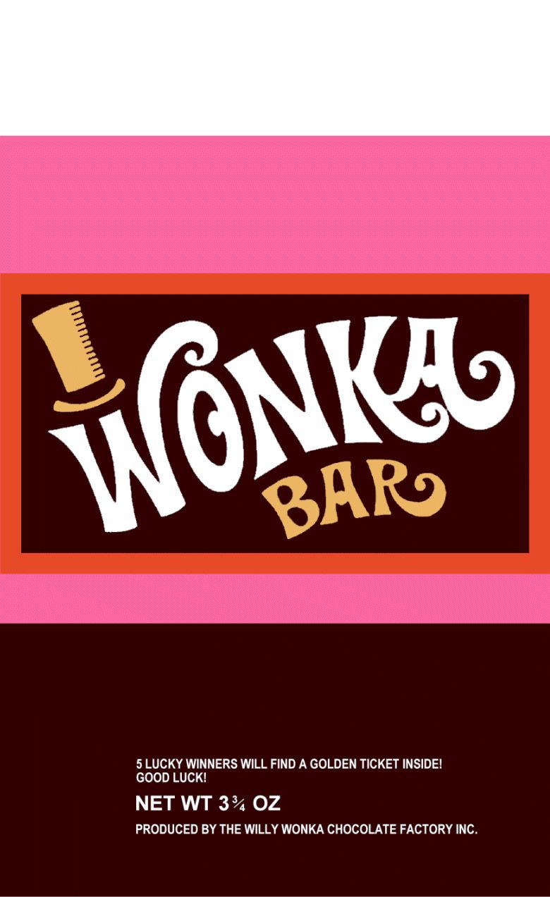 Wonka Bartoo Legit To Quitso He Passed It All On To Charlie inside Wonka Bar Printable Label