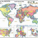 World (Countries Labeled) Map In Labeled Map Of World Printable