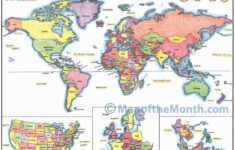 World (Countries Labeled) Map within World Map With Countries Labeled Printable
