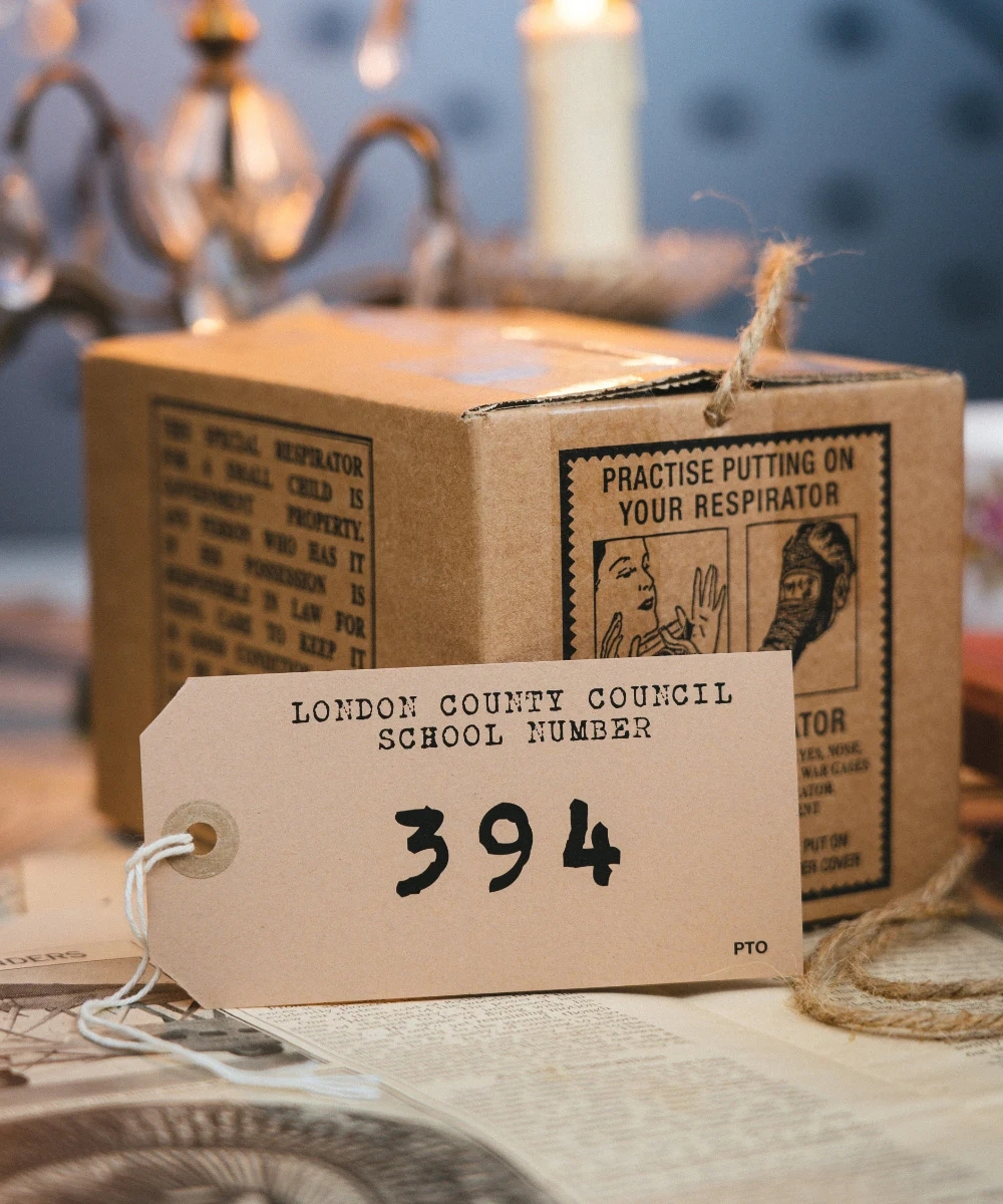 Ww2 Child&amp;#039;S Gas Mask Box: Air Raid-Prop With London Borough Id intended for Ww2 Gas Mask Box Label Printable