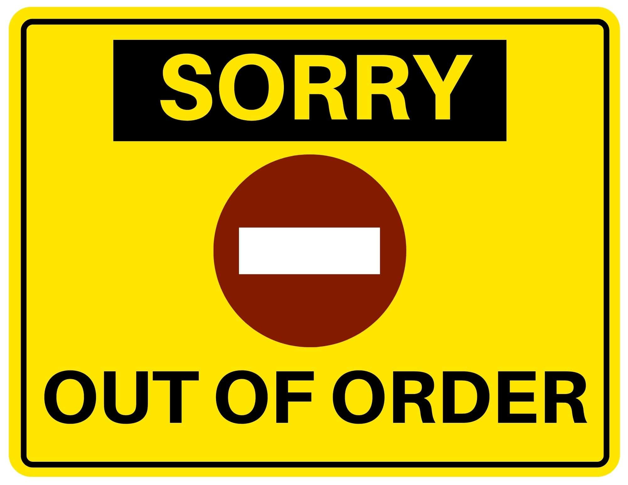 Yard Sign Out Of Order Sign - C-Suite Network Order Signs throughout Free Printable Out Of Order Signs