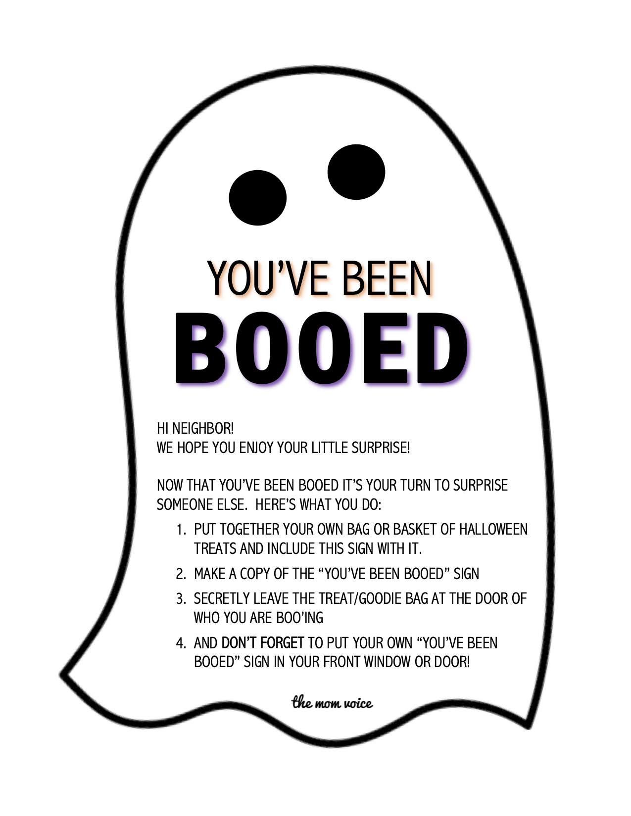 You&amp;#039;Ve Been Booed Free Download | The Mom Voice for Free Printable You&amp;amp;#039;ve Been Booed