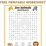 Zoo Animals Word Search Free Printable Intended For Free Printable Word Search For Kids
